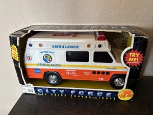 Vintage Funrise City Force Set Ambulance -New In Box - Real Voice, Sounds, Light - Picture 1 of 3