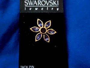 NEU Swarovski (Schwanen Logo) 1510053 Gold Rhodiniert Idyllische Blume Brosche/Tac - Bild 1 von 5