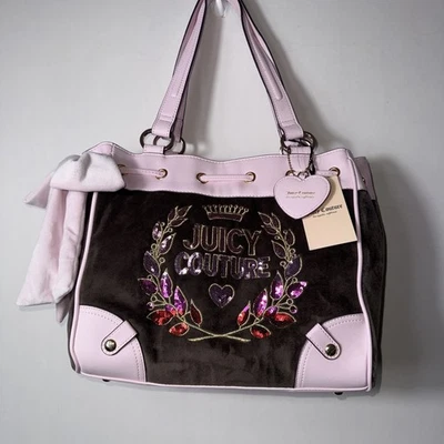 Nuevo Bolso de Mano Viral Juicy Couture Clásico Scottie Dogs Daydreamer Rosa Marrón Foto 1 de 4