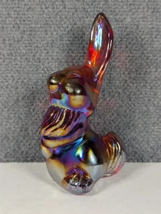 Jim Burkam Carnival Glass Thumper Bunny Rabbit Old Viking Mold - Picture 1 of 9