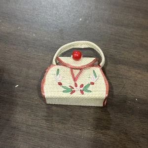 Vintage Barbie 60er Jahre Premier Clone #956 Floral Stroh Handtasche - Bild 1 von 6