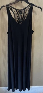 Maxi abito donna taglie forti Lane Bryant nero taglia 18/20 - Foto 1 di 4