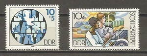 GDR 1985-1986 Semipostal Solidarity Committee MNH Scott#B198-B199 - Picture 1 of 1