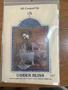Primitive Pattern For Cows Dolls Vintage New & Uncut Down On The Farm - Picture 1 of 1