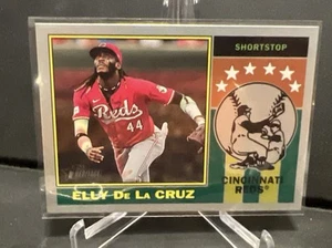 2025 Topps Heritage Elly De La Cruz 1976 icona giocatore Rainbow Foil SP 76PI-25 - Foto 1 di 2