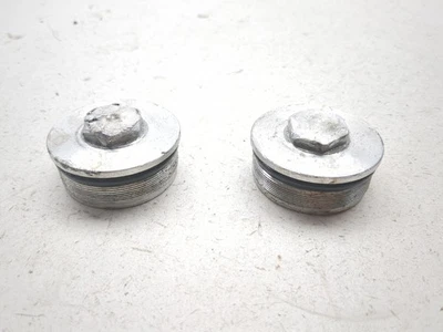 98-04 Suzuki VZ800 Marauder Front Fork Suspension Caps Set Pair - Image 1 of 4