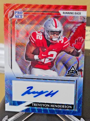 TREVEYON HENDERSON (PATRIOTS) 2022 LEAF PRO SET METAL PROSPECT AUTO SSP #1/7 - Image 1 of 2