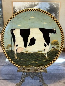 Lenox "Holstein Cow" By Warren Kimble Barnyard Animals 1994 8 Inch Plate - Picture 1 of 4