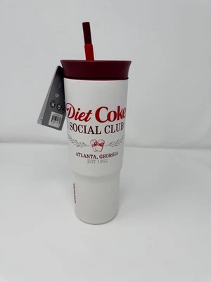 Nuovo bicchiere di paglia Owala Diet Coke Social Club 24 oz edizione speciale Diet Coke - Immagine 1 di 4