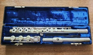 Flauto Commonhardt 30 SHB foro aperto testa argento massiccio - Foto 1 di 14