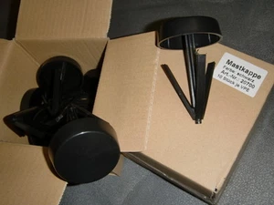 10 Stück Universal Mastkappe 32-60mm Abdeckung / Deckel / Rohrkappe schwarz - Afbeelding 1 van 6