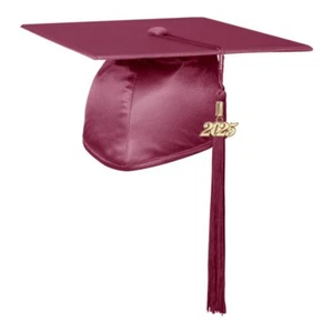 Endea Graduation Shiny Adult Garnet Cap & Tassel High School and College - Picture 1 of 21