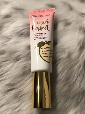 Too Faced Peach Perfect Comfort Matte Foundation-SPICED RUM- 1.6 Oz READ** - Image 1 of 4