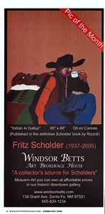 2009 FRITZ SCHOLDER Art Gallery Exhibit ~ Indian in Gallup Magazine PRINT AD - Picture 1 of 1