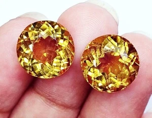 Round Cut Color Change Alexandrite Certified Pair 22 Ct Loose Gemstone H121 - Picture 1 of 9