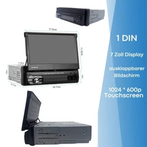 7'' Android 13 Autoradio 1 DIN mit GPS Navigation Wlan BT Carplay MP5 32GB - Bild 1 von 8