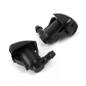 2Pcs Car Front Windshield Water Spray Wiper Washer Nozzle Car Accessories Black - Foto 1 di 12