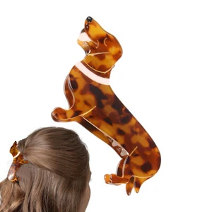 Dog Shaped Hair Clip Cute Dog Fashion Jaw Acetate Puppy Hair Accessories - Bild 1 von 11