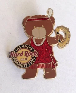 HARD ROCK CAFE LAPEL PIN BADGE LAS VEGAS PINSANITY 2011 BEAR TAMBOURINE LE RARE - Picture 1 of 2