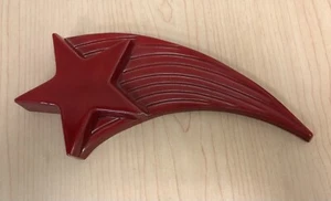 VINTAGE 1980’s DYER CERAMICS ART POTTERY RED SHOOTING STAR WALL ART - Picture 1 of 2
