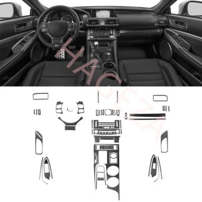 Juego completo de 54 kits de molduras interiores de fibra de carbono para Lexus RC300 350 200T 2015-24 Foto 1 de 4