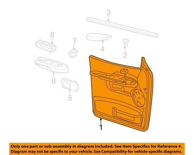 Panel de moldura de puerta delantera derecho Ford OEM 2005 Explorer Sport Trac 5L2Z7823942AAB Foto 1 de 2