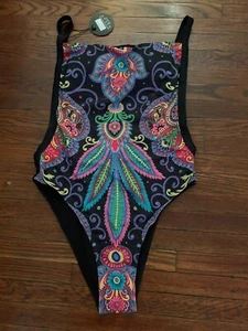 Mooncore Women's One Piece Bathing Suit Padded High Cut Size M, L NWT - Imagen 1 de 3