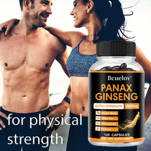 Panax Ginseng Capsules - Focus Support,Increase Stamina,Strength And Energy - Picture 1 of 10