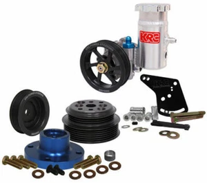 KRC FORD 260-302 SERPENTINE PULLEY KIT W/POWER STEERING PUMP,TANK,BRKT,30%,4 BLT - Picture 1 of 1
