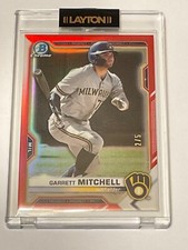 2021 Bowman Chrome Garrett Mitchell True RED Refractor Prospect 2/5 Brewers 🔥