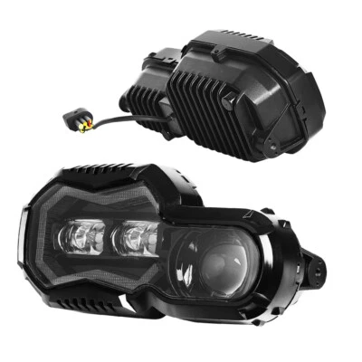 For BMW F650/700/800GS ADV F800R LED Headlight Accessories with DRL Hi/Lo Beam - Image 1 of 4