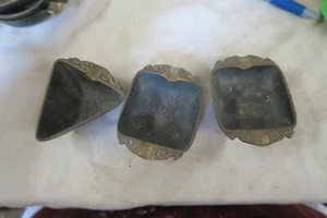 Vintage Set of 3 Dayagi Israel Judaica Brass Art Deco Ashtray - Picture 1 of 5