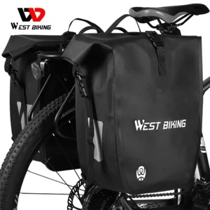 WEST BIKING Bicicleta Doble Alforja Bicicleta Bolsa Impermeable Estante Trasero Paquete Bolsa 50L - Imagen 1 de 12