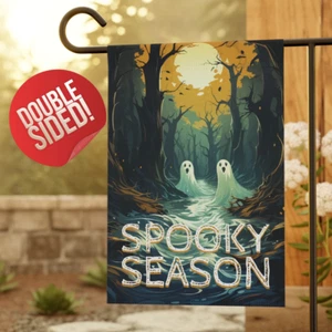 Halloween Garten Flagge, gruselige Jahreszeit Geister Spukwälder, Mama Geschenk für sie - Bild 1 von 13