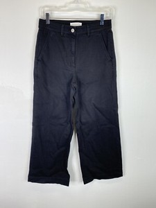 Black Wide-Leg Crop Pants Size 