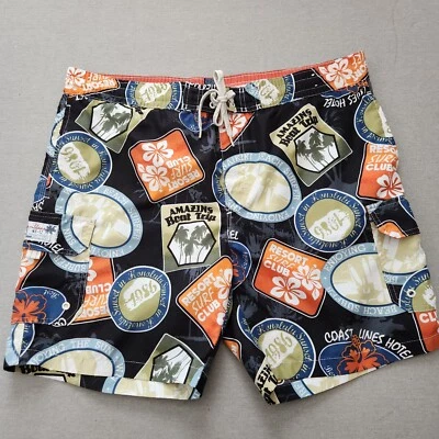 Caribbean Joe Men's L Hawaii Aloha Swim Trunks Board Shorts Cargo Pockets - Image 1 of 4