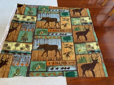 Estudio de licencias de arte David tela textil Mountain Pines Lodge 60x55" Foto 1 de 4