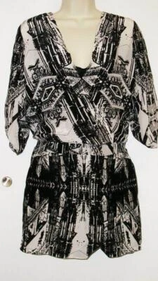 Mini Vestido Cynthia Vincent Talla Pequeña Túnica Seda Cintura Caída Mini Club Noche NUEVO Foto 1 de 3