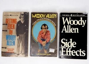 Woody Allen Lot of 3 Vintage Paperbacks Side Effects Getting Even Clown Prince - Picture 1 of 11