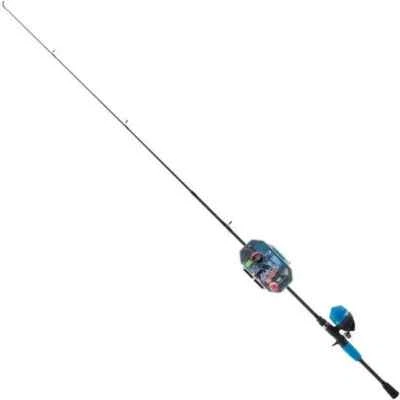 Kids' RH Spincasting Fishing Rod and Reel Combo 5'6"  W/ Tackle Box  BLUE - Image 1 of 3
