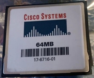 Genuine Cisco 64MB CF Compact Flash Memory MEM1800 1811 1841 2801 2811 2821 2851 - Image 1 of 2