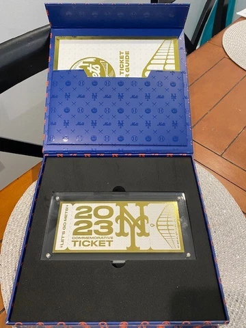 2023 NY Mets Season Ticket Holder Commemorative Tickets. New In Box Cover