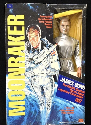 Mego James Bond Moonraker  12.5" MIB Roger Moore Cover