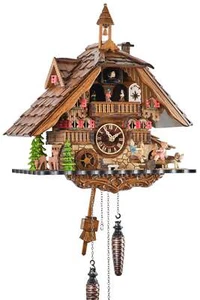 Eble Rocker Swing 41 cm 27726 Cuckoo Clock Cuckoo Clock Real Wood NEW Battery... - Picture 1 of 1