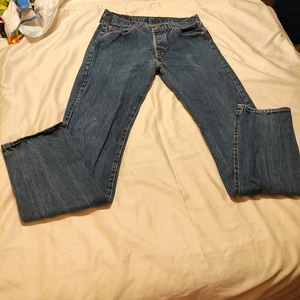 Herren 501 Button Fly Jeans Größe 32X36 Top Zustand - Bild 1 von 9