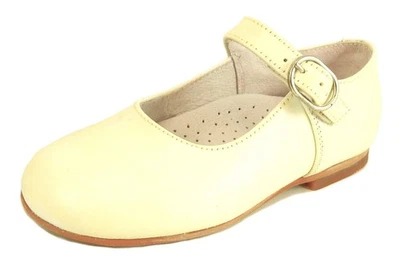 DE OSU -Spain -SALE - Girls Lemon Yellow Leather Dress Shoes - European -Sz 6-7 - Image 1 of 4