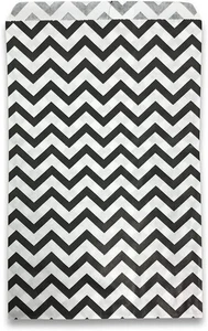 Chevron-Black Paper Gift Bags - Shopping/Sales/Tote Bags - Picture 1 of 2