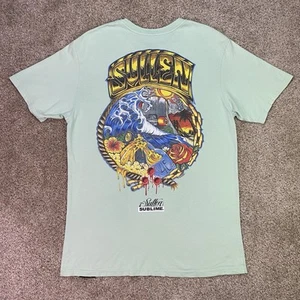 Sublime x Sullen Art T-Shirt Herren L Neptun Grün Sommer Exklusiv Musik - Bild 1 von 23