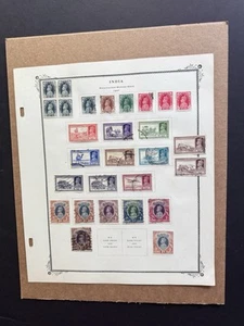 India 1937 KGVI Definitive Set on Page #SG247-62 +VF Used +Extra Mint Stamps - Picture 1 of 1
