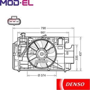 FAN RADIATOR DER50004 FOR TOYOTA 1636121120 1636321110 1671121160 8925712020 - Picture 1 of 6